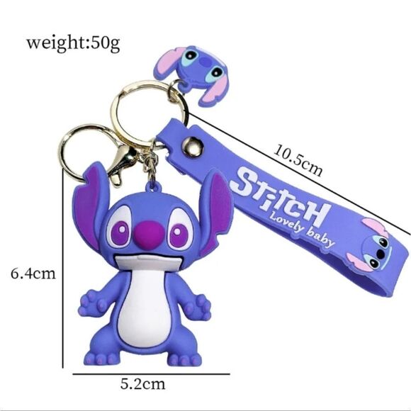 3 for $26 -  💙 Lilo & Stitch Disney Purple Keychain Purse Charm 💙 - Picture 2 of 3